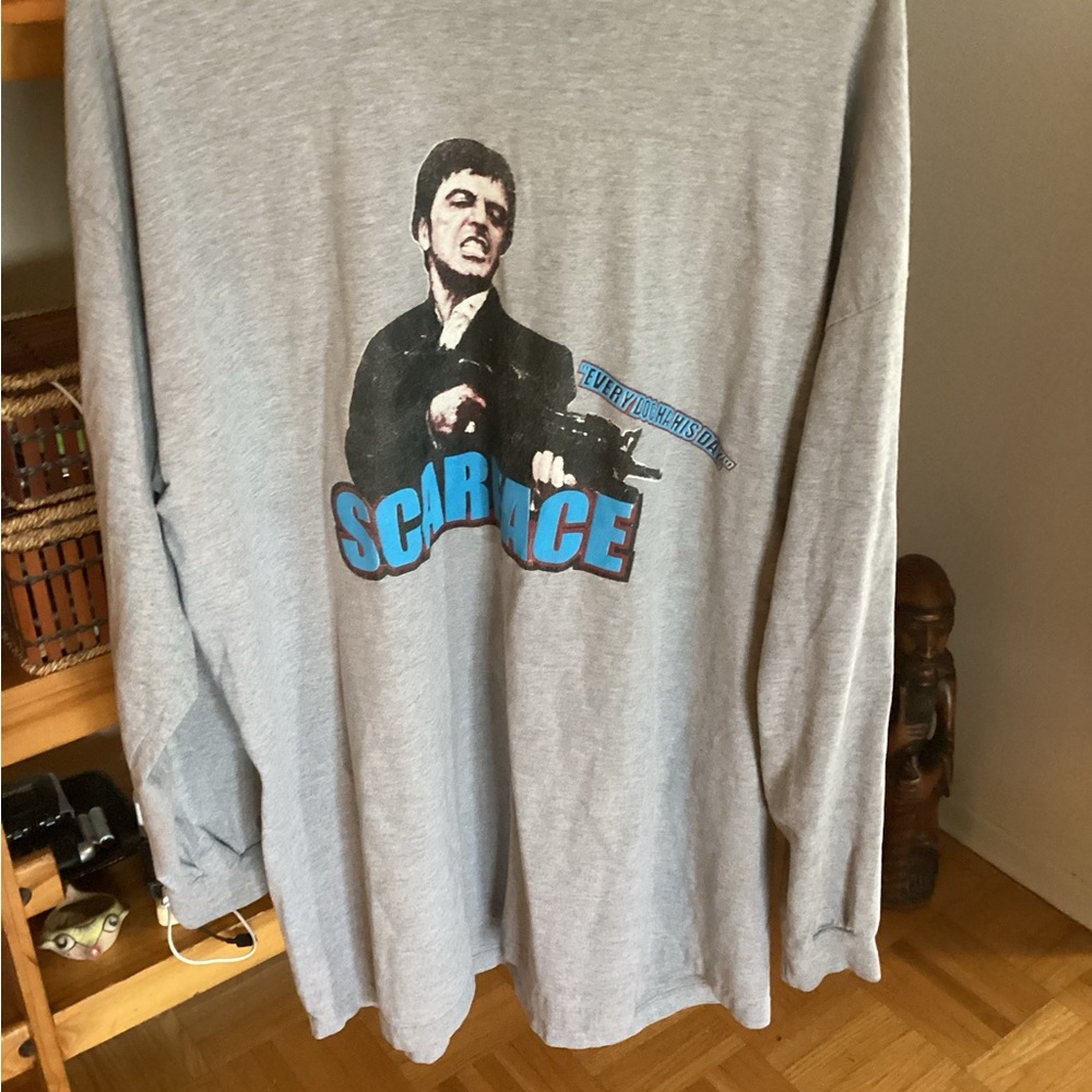 Vintage Scarface Graphic Long Sleeve Shirt